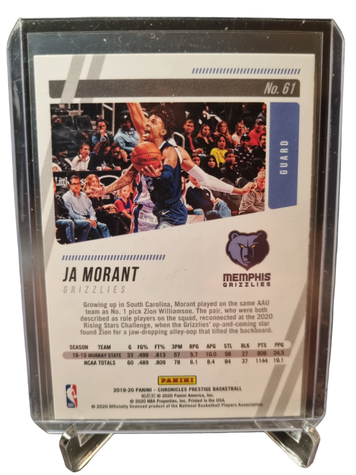 2019-20 Panini Chronicles Prestige #61 JA Morant Rookie Card