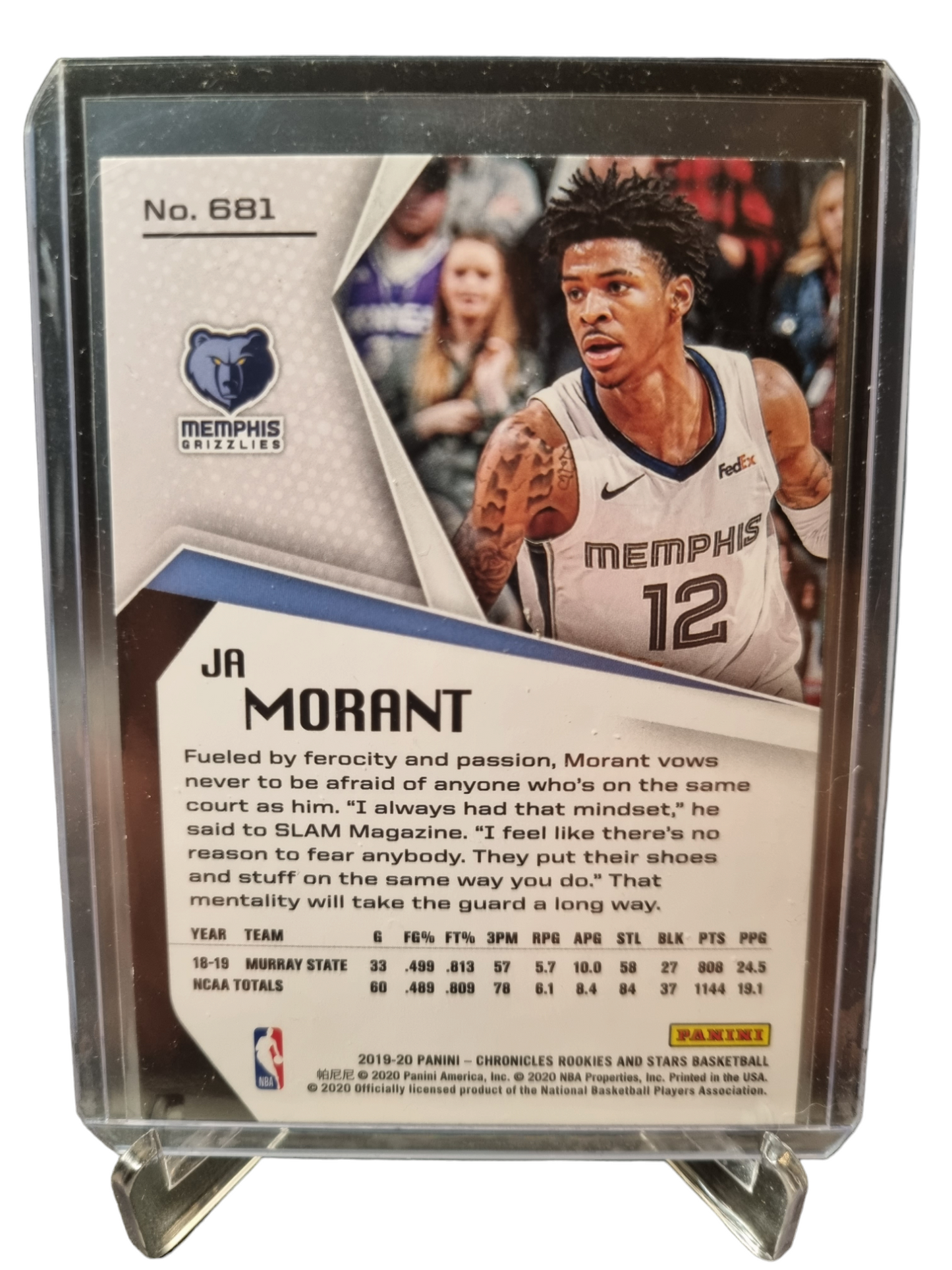 2019-20 Panini Chronicles Rookies and Stars #681 JA Morant Rookie Card