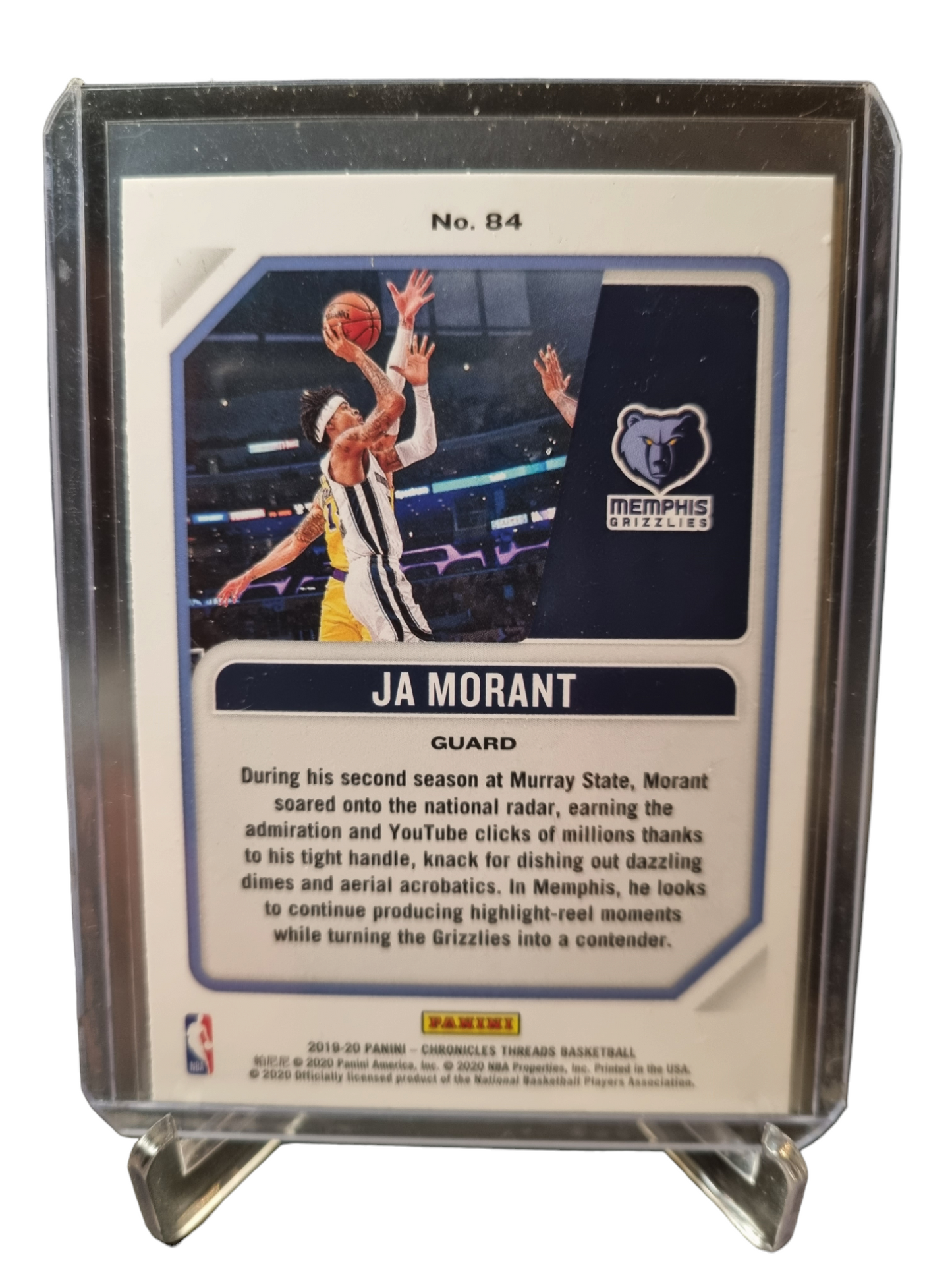 2019-20 Panini Chronicles Rookies Threads #84 JA Morant Rookie Card Green