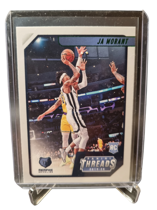 2019-20 Panini Chronicles Rookies Threads #84 JA Morant Rookie Card Green