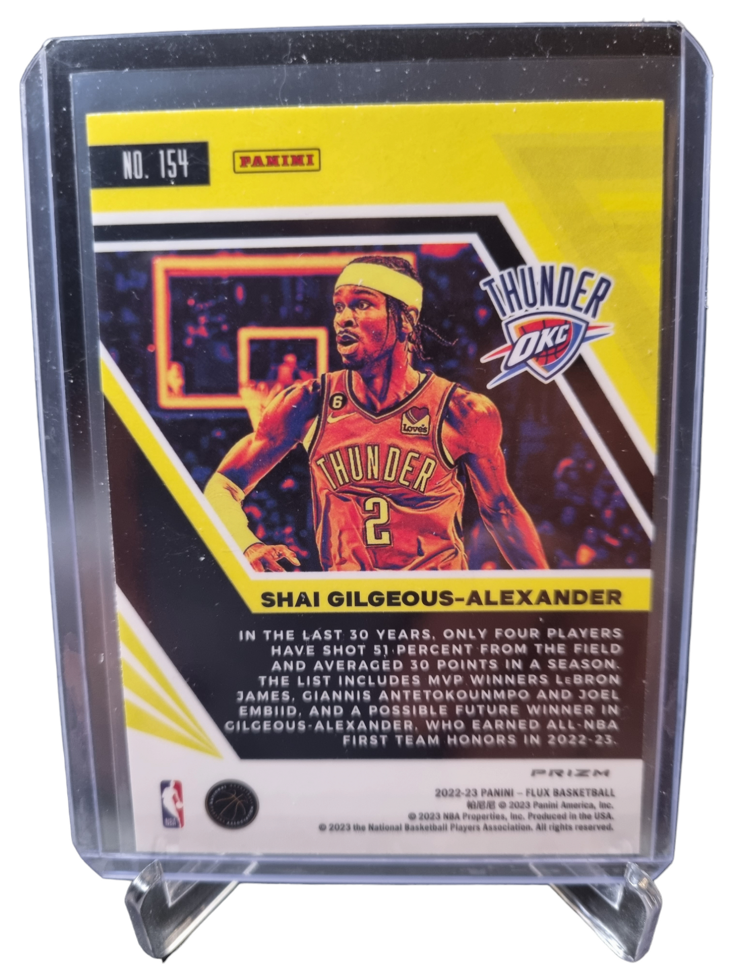 2022-23 Panini Flux #154 Shai Gilgeous-Alexander Silver Prizm