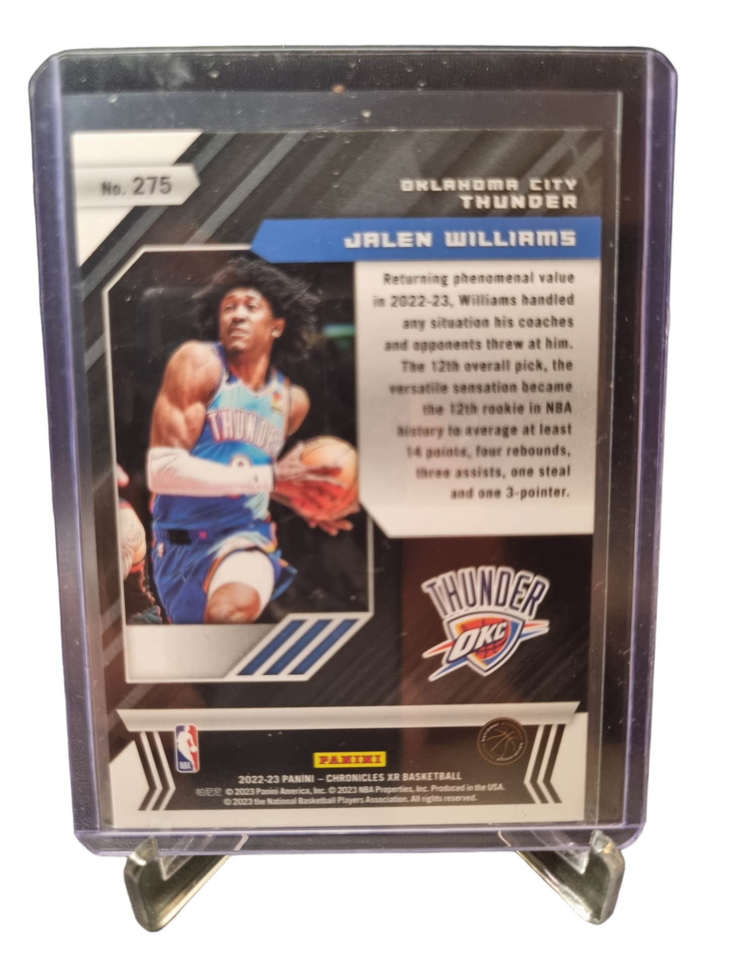 2022-23 Panini Chronicles XR #275 Jalen Williams Rookie Card Asia