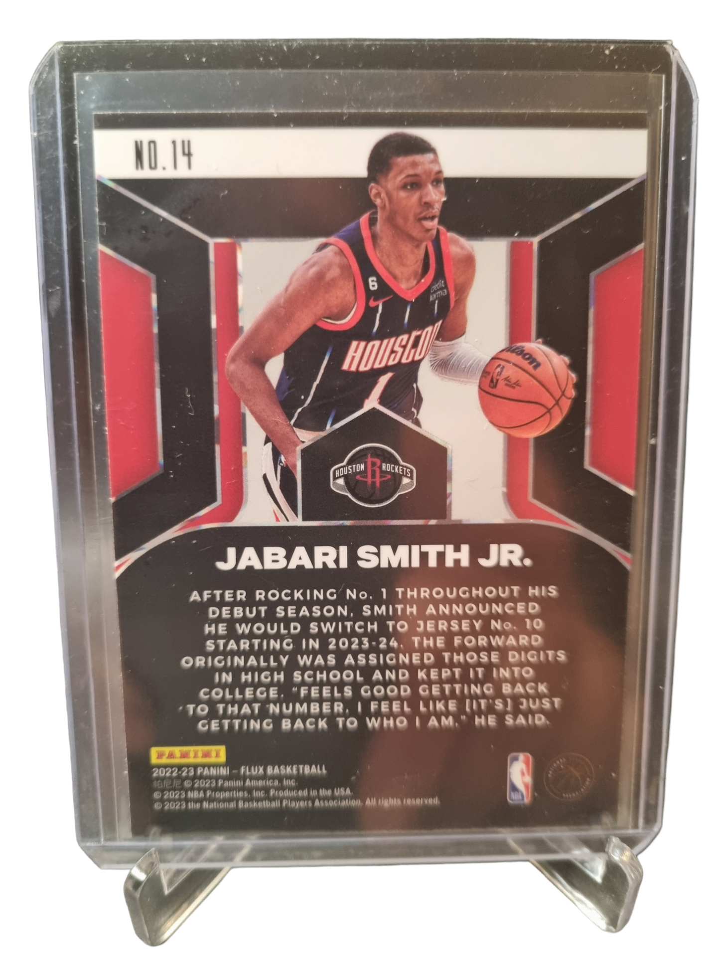 2022-23 Panini Flux #14 Jabari Smith JR Rookie Card Influx