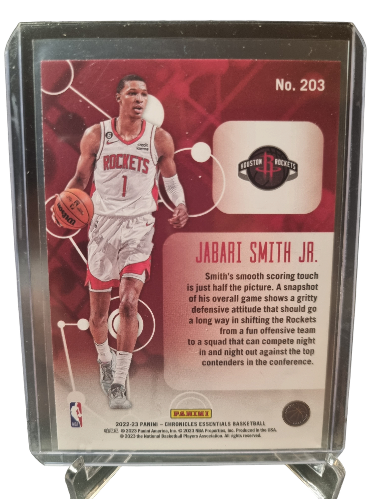 2022-23 Panini Chronicles Essentials #203 Jabari Smith JR Rookie Card