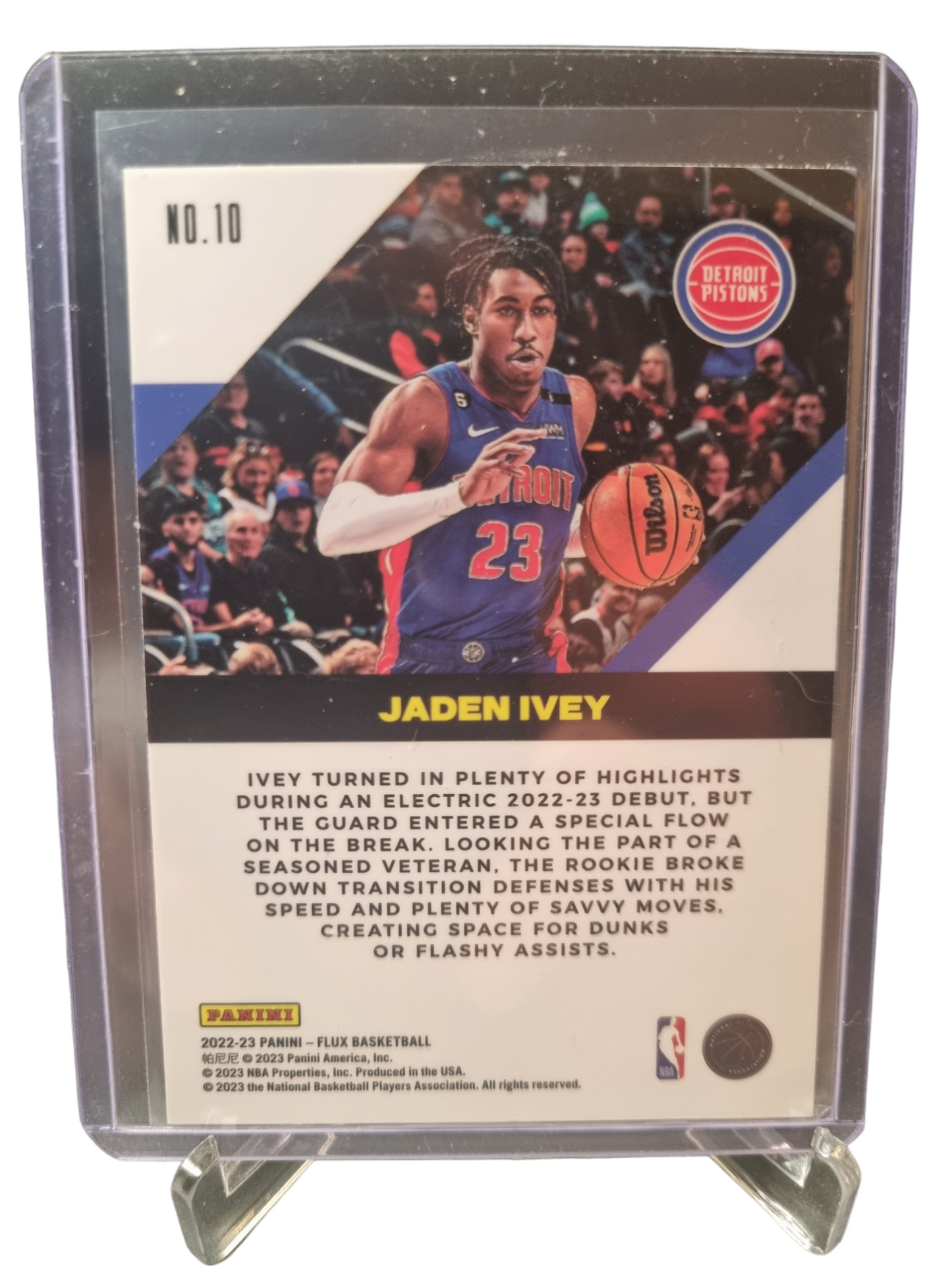 2022-23 Panini Flux #10 Jaden Ivey Rookie Card Flow Motion