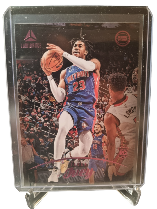 2022-23 Panini Chronicles Luminance #136 Jaden Ivey Rookie Card Pink