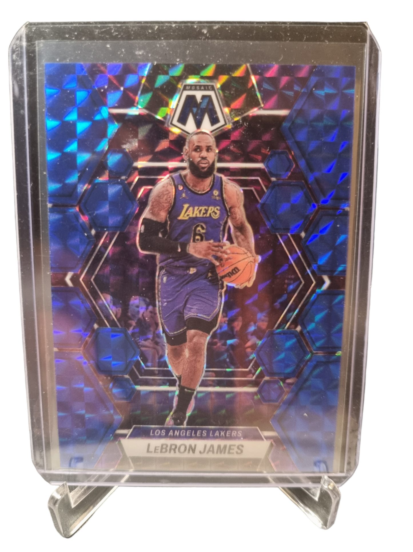 2022-23 Panini Mosaic #98 Lebron James Blue Mosaic 191/199