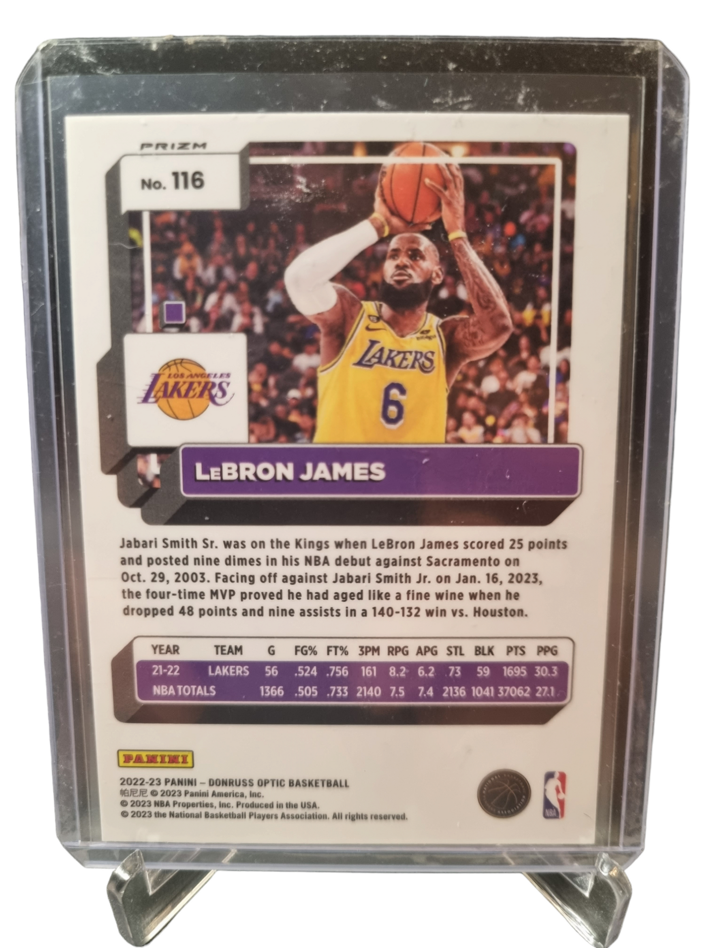 2022-23 Panini Donruss Optic #116 Lebron James Red Wave