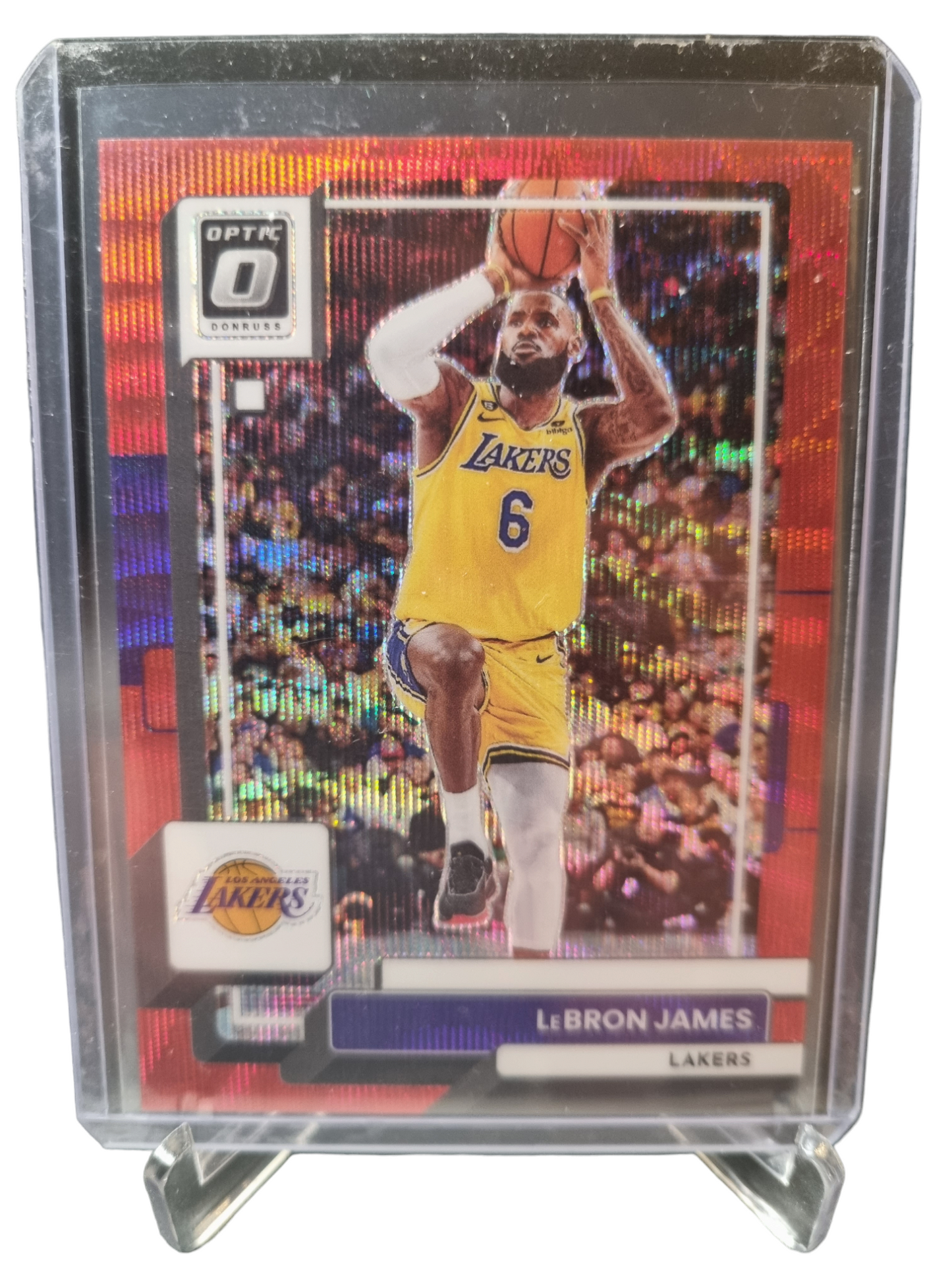 2022-23 Panini Donruss Optic #116 Lebron James Red Wave