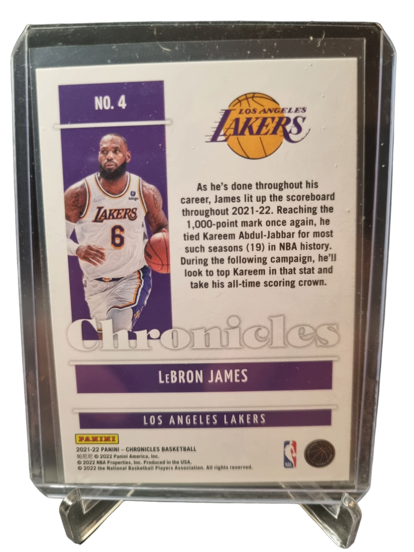 2022-23 Panini Chronicles #4 Lebron James