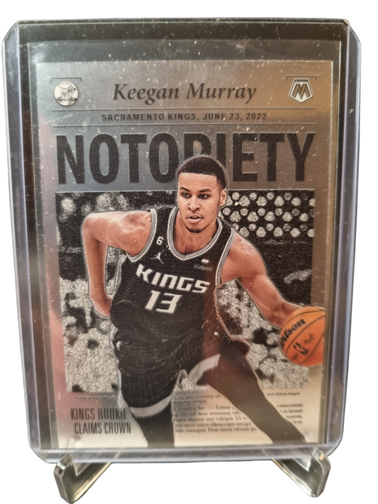 2022-23 Panini Mosaic #9 Keegan Murray Rookie Card Notoriety