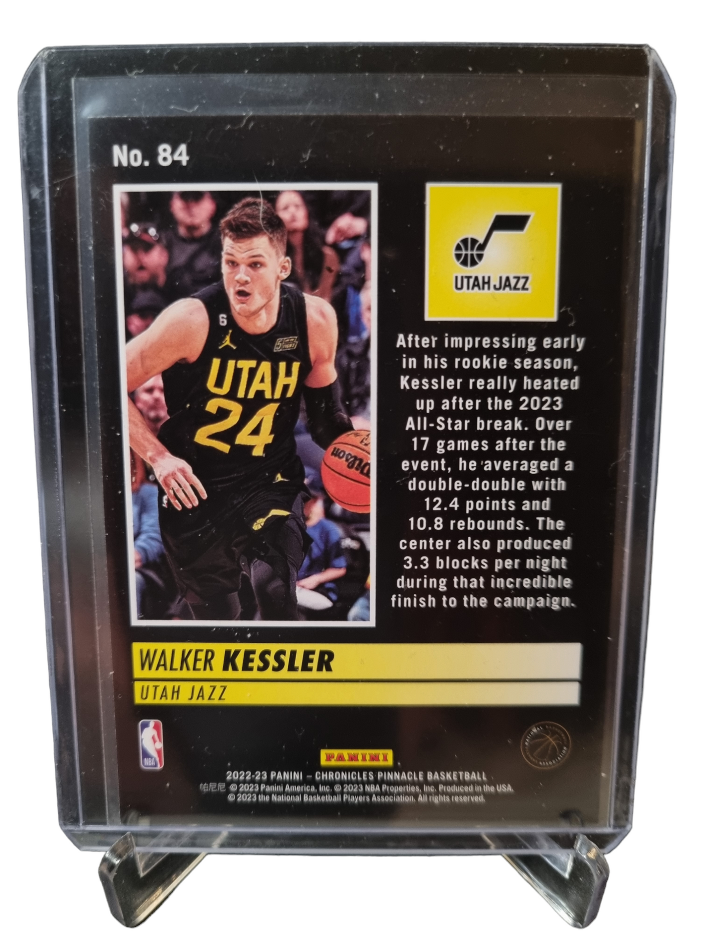 2022-23 Panini Chronicles Pinnacle #84 Walker Kessler Rookie Card