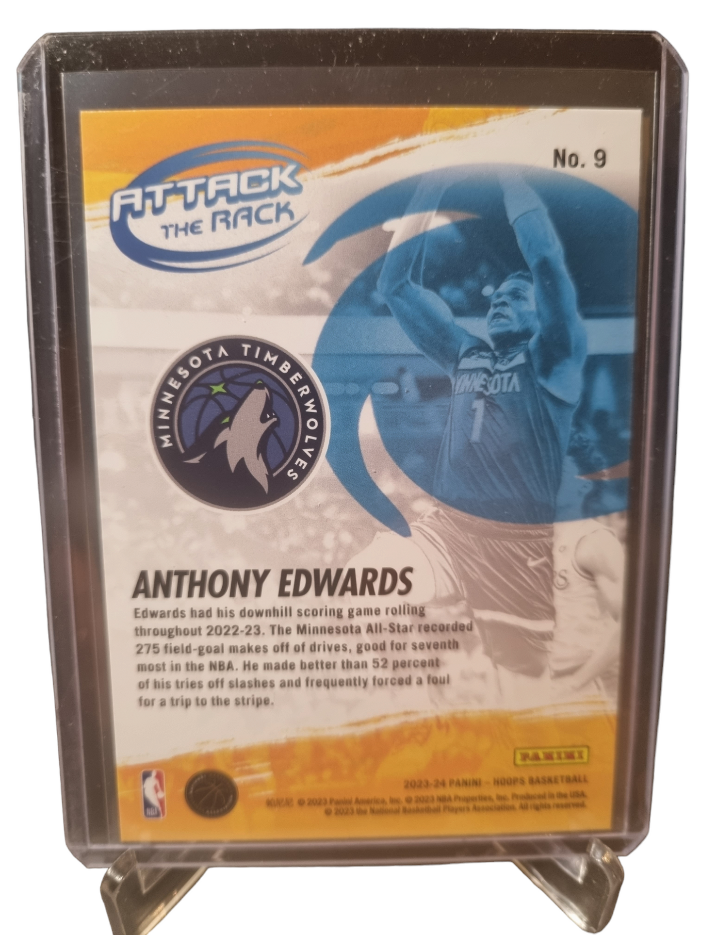 2023-24 Panini Hoops #9 Anthony Edwards Attack The Rack