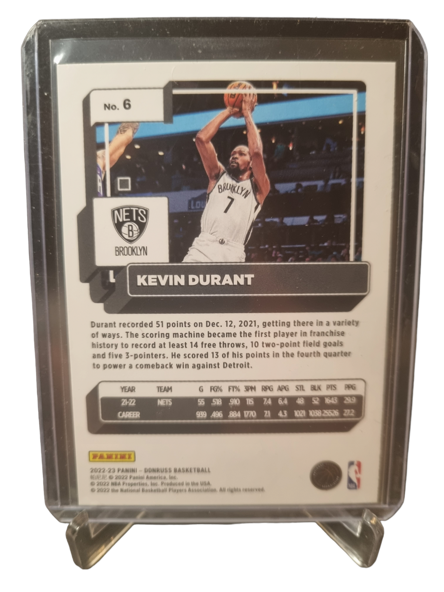 2022-23 Panini Donruss #6 Kevin Durant