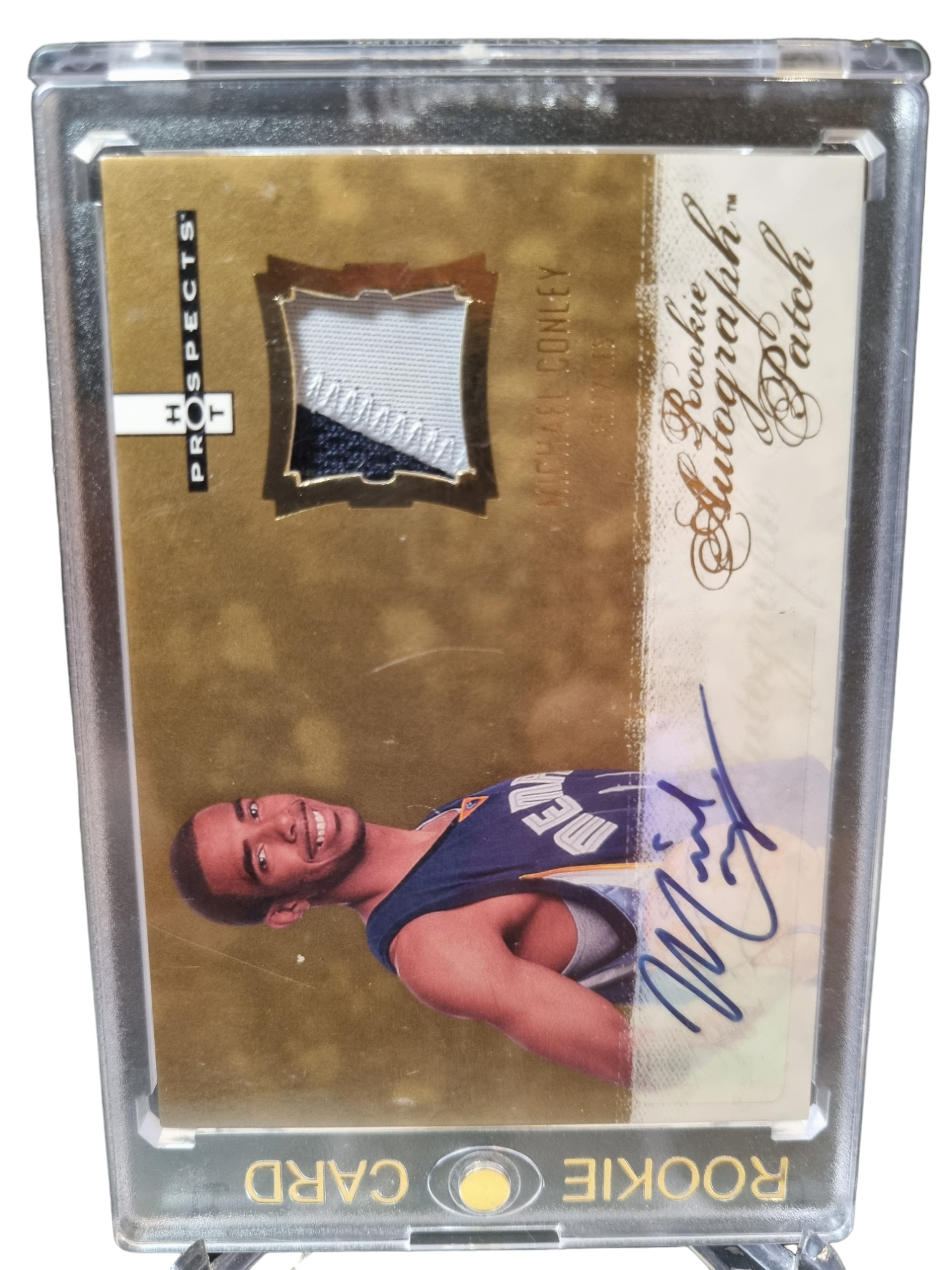 2007-08 Upper Deck #128 Michael Conley Hot Prospects Rookie Game Worn Patch Autograph 153/399