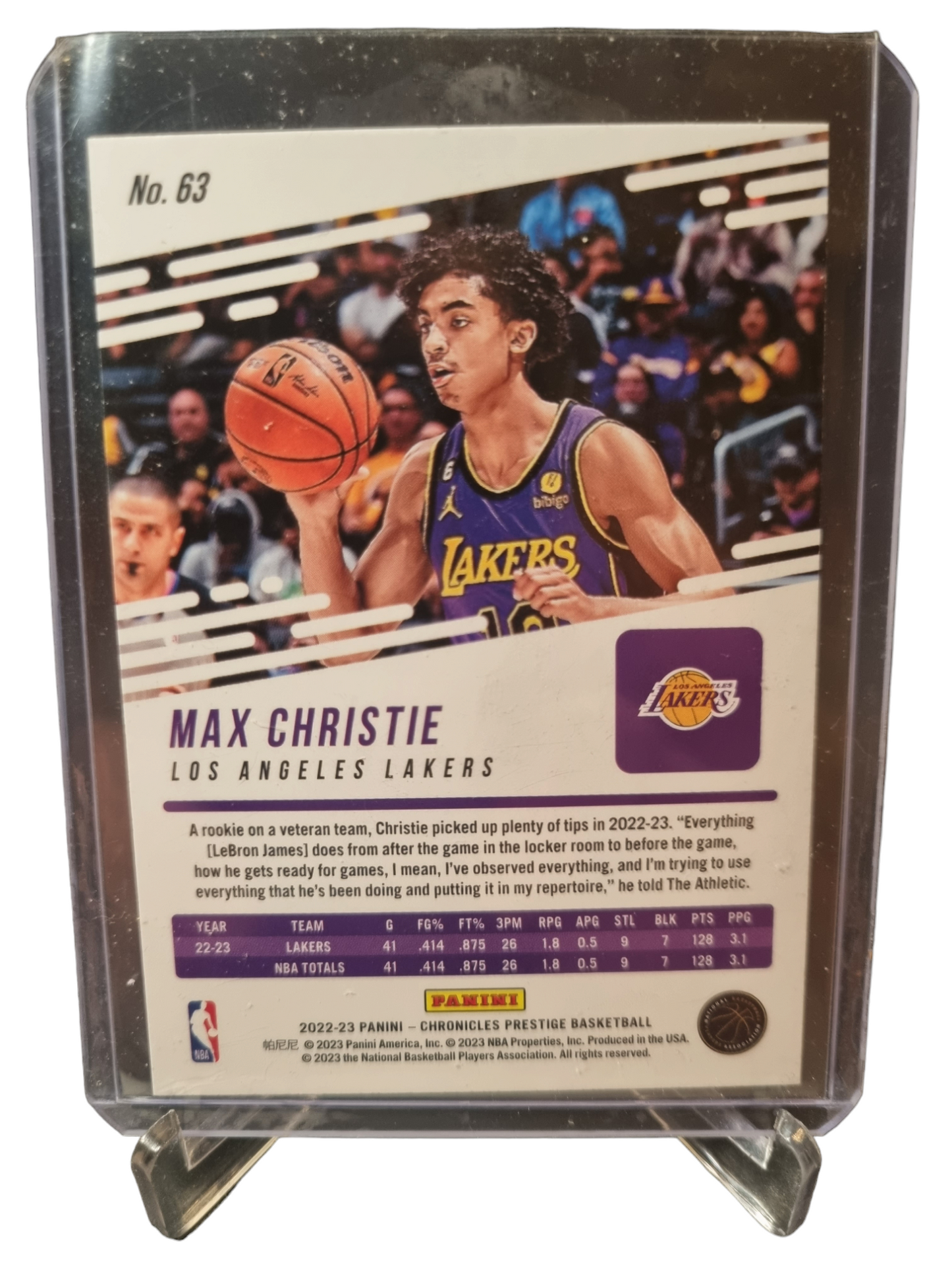 2022-23 Panini Chronicles Prestige #63 Max Christie Rookie Card