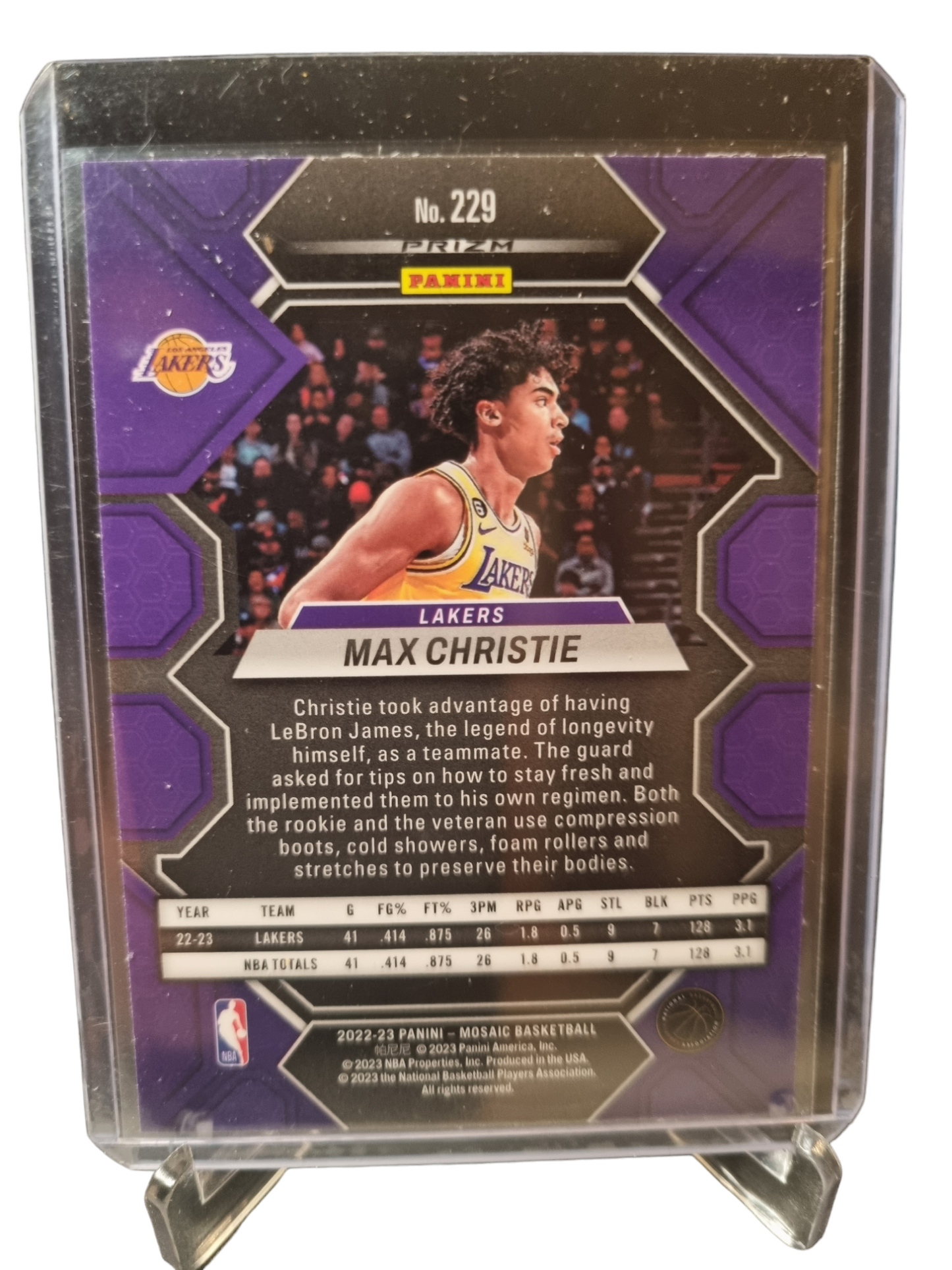 2022-23 Panini Mosaic #229 Max Christie Rookie Card Fastbreak Prizm