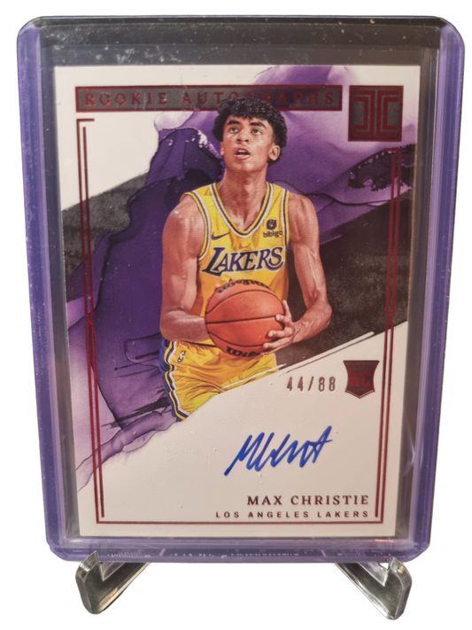 2022-23 Panini Impeccable #RA-MZX Max Christie Rookie On Card Autograph 44/88