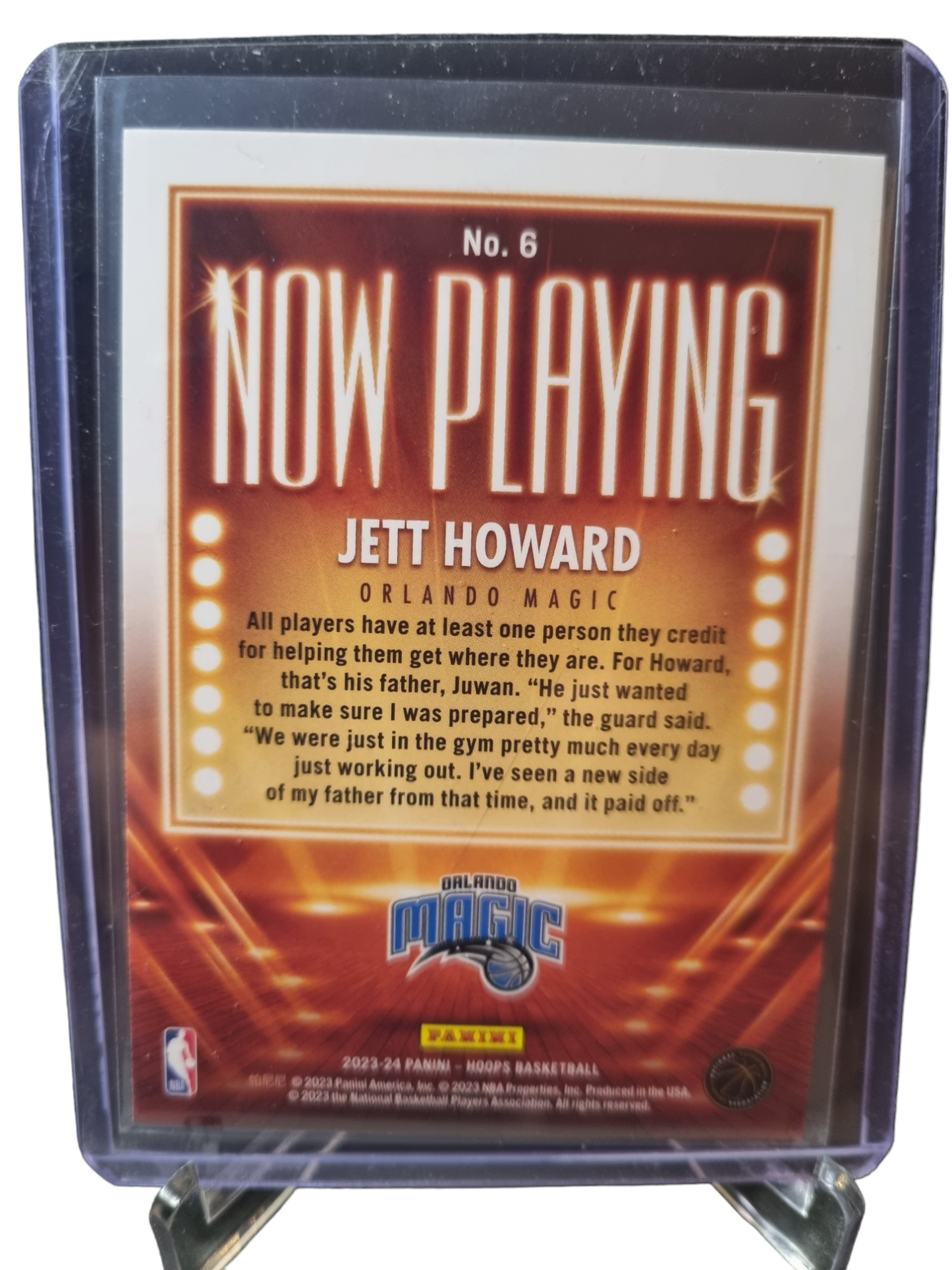 2023-24 Panini Hoops #6 Jett Howard Rookie Card Now Playing