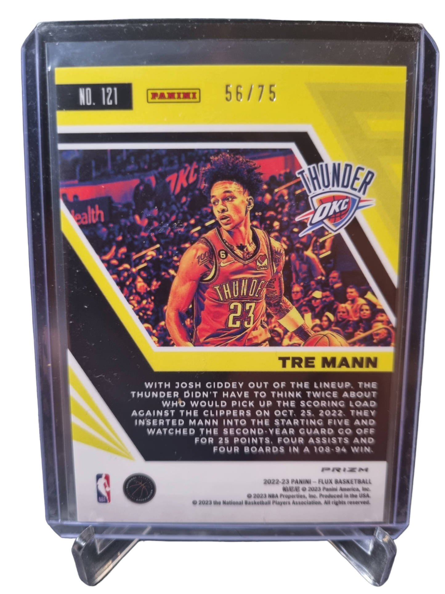 2022-23 Panini Flux #121 Tre Mann Rookie Card Prizm 56/75