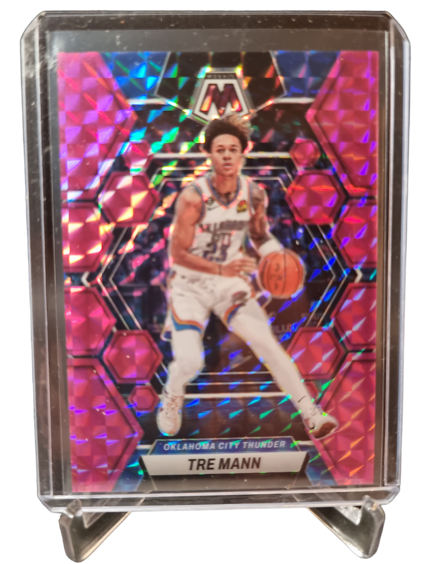 2022-23 Panini Mosaic #186 Tre Mann Pink Mosaic Prizm 114/149