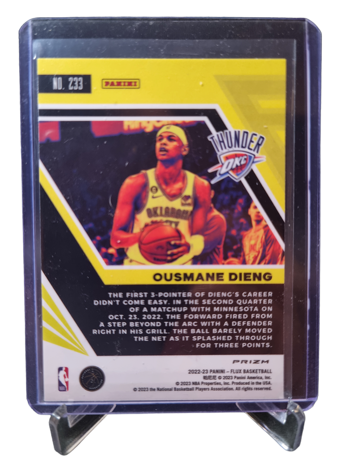 2022-23 Panini Flux #233 Ousmane Dieng Rookie Card Prizm