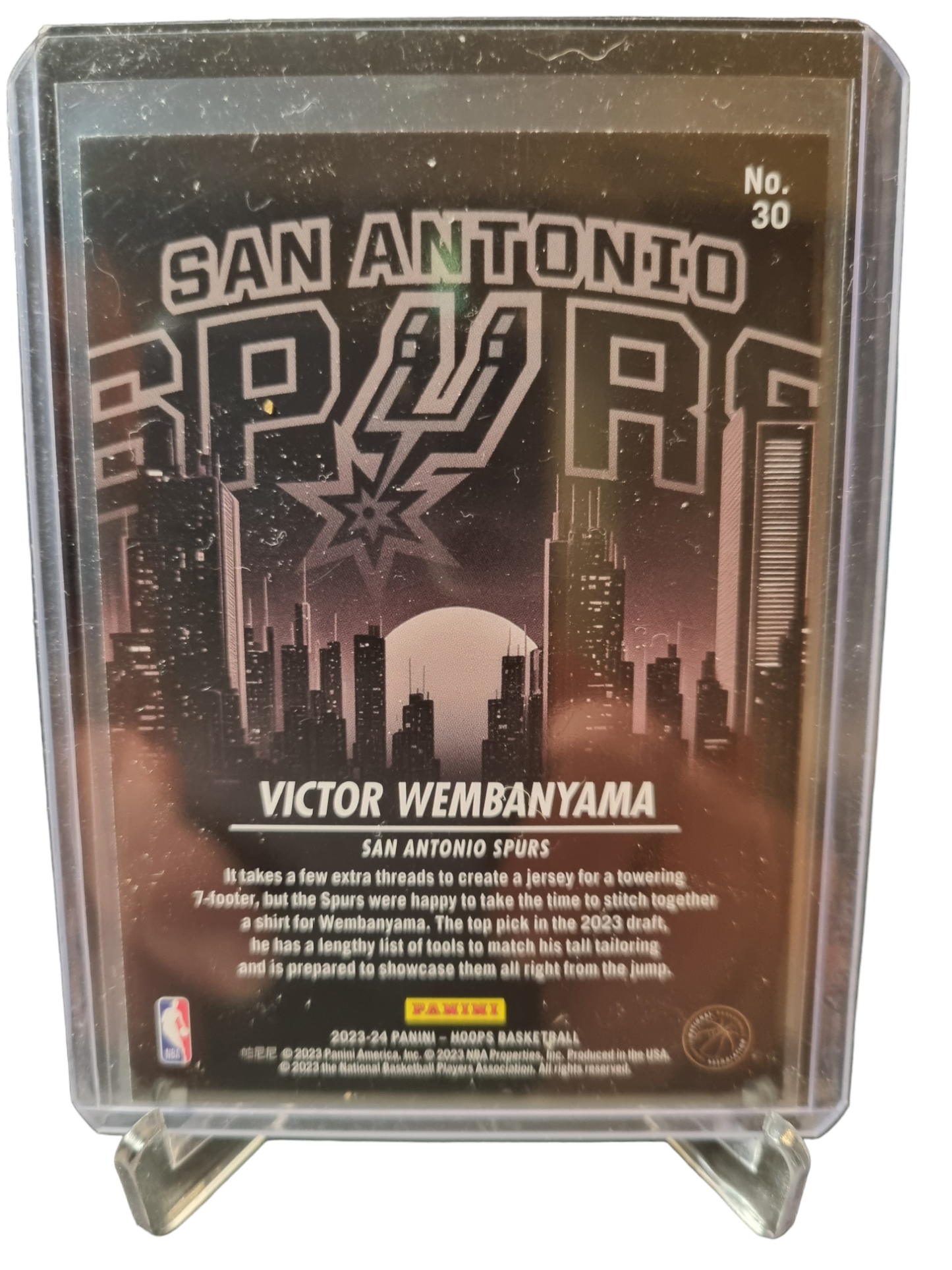 2023-24 Hoops #30 Victor Wembanyama Rookie Card City Edition