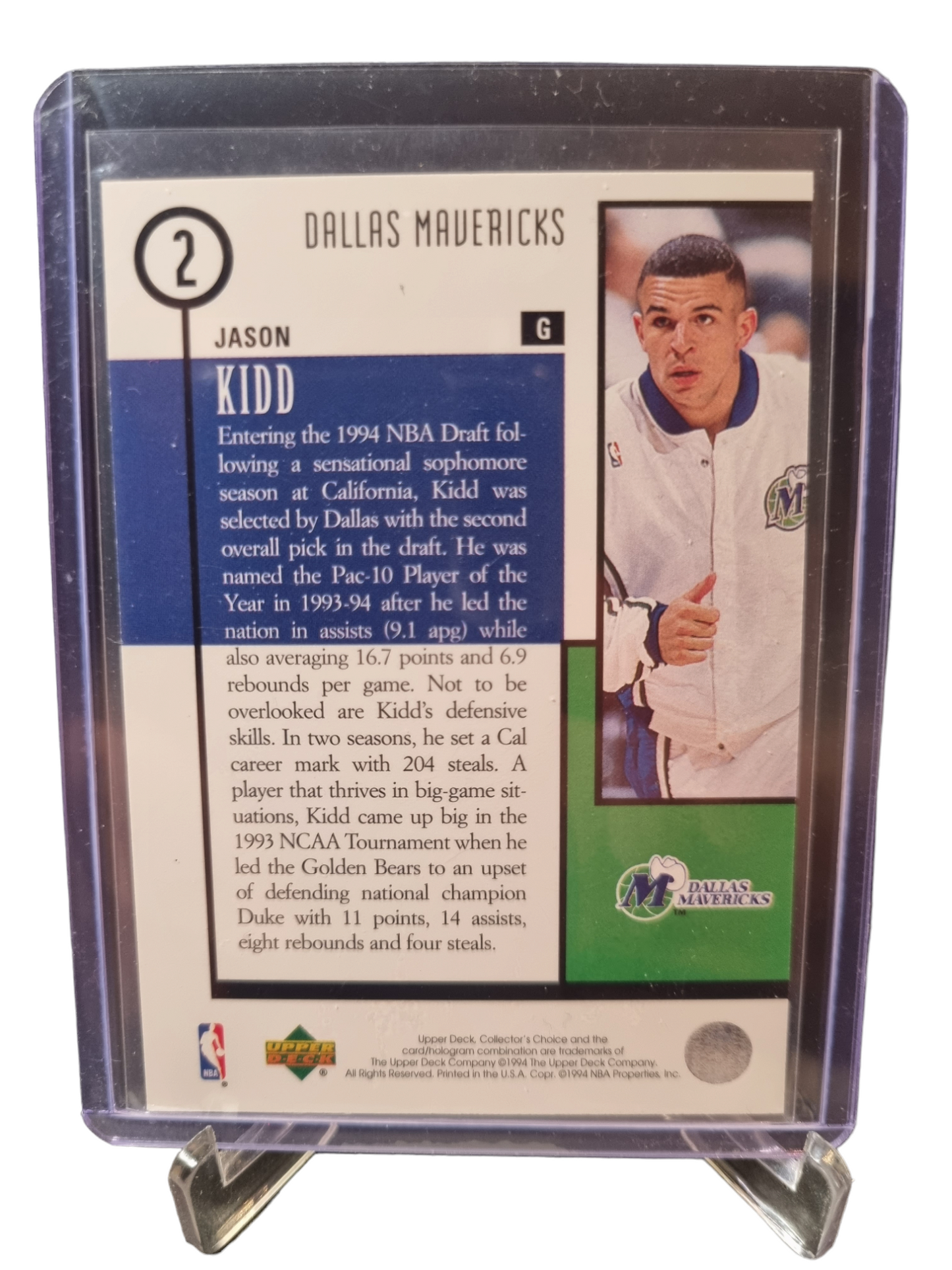 1994 Upper Deck #2 Jason Kidd Rookie Card NBA Draft Lottery Picks