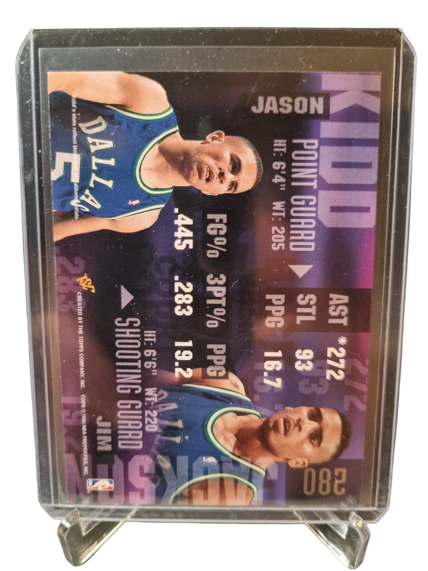 1995 Topps Stadium Club #280 Jason Kidd/Jim Jackson Back Tandem Court