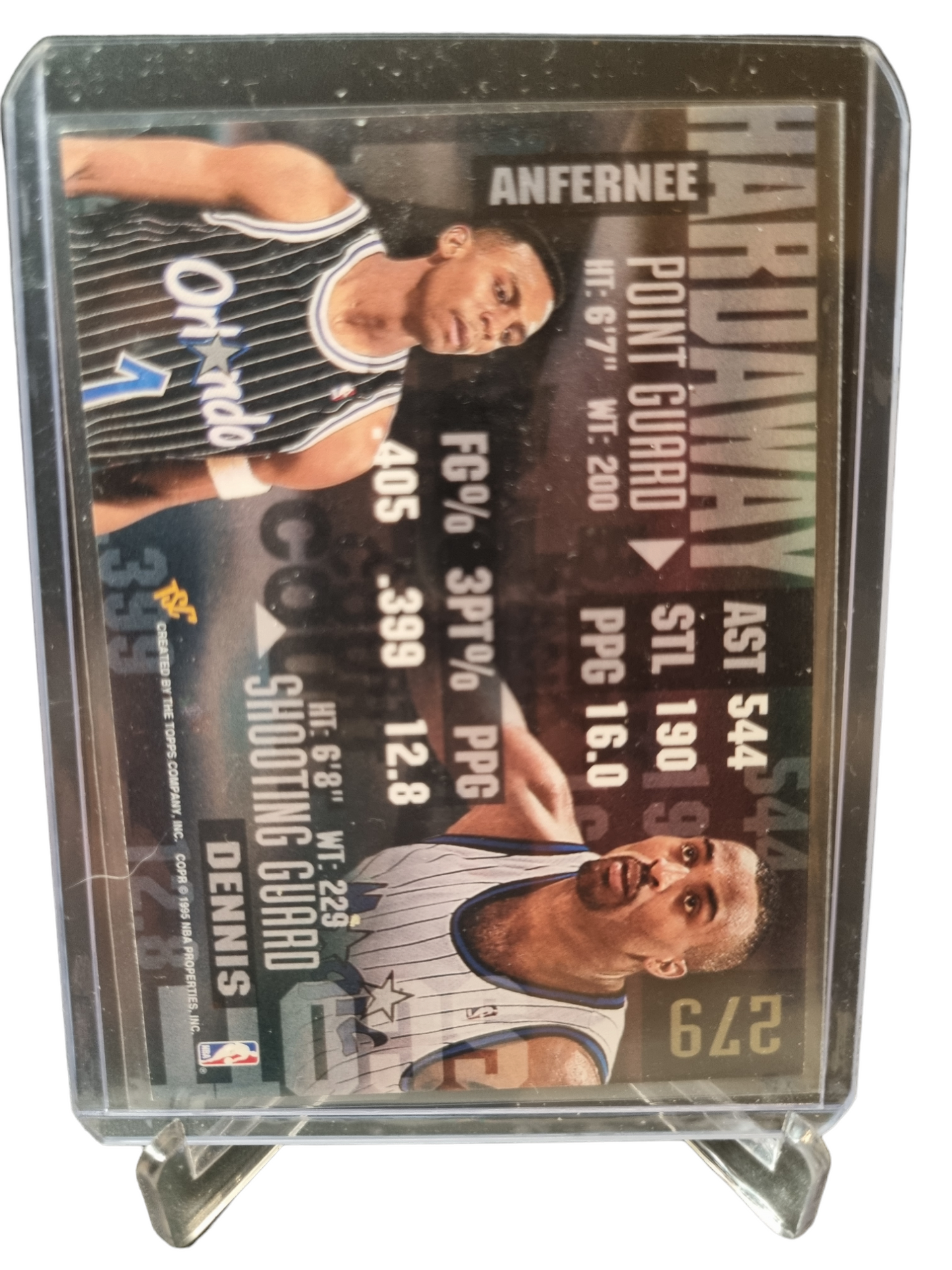 1995 Topps Stadium Club #279 Anfernee Hardaway/Dennis Scott Back Tandem Court