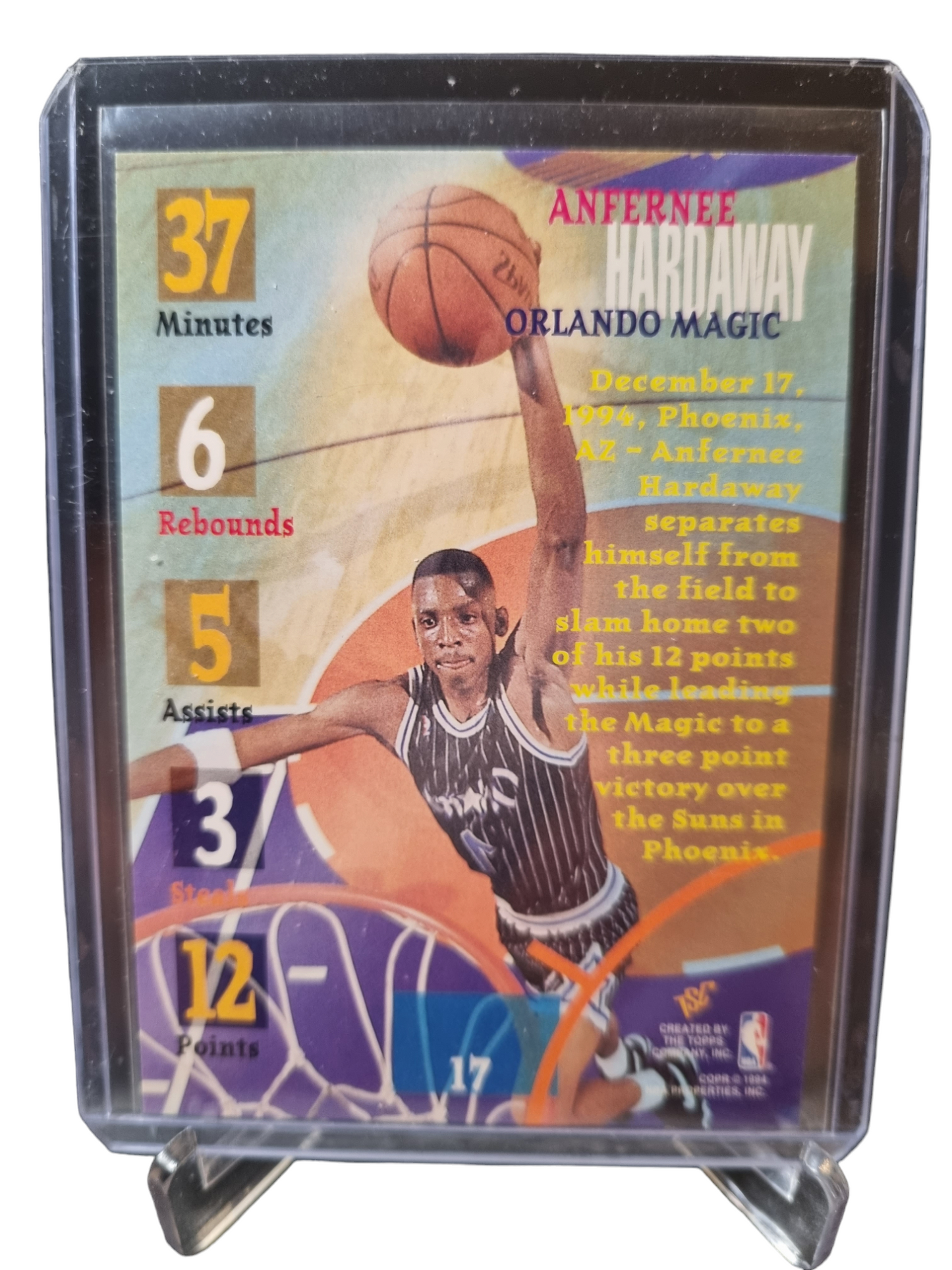 1994 Topps #17 Anfernee Hardaway Through The Glass