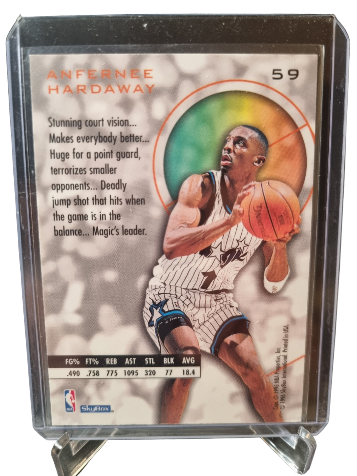 1996 Skybox #59 Anfernee Hardaway Black Border