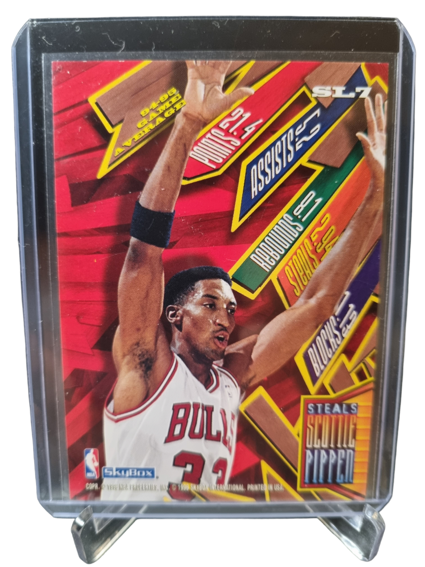 1996 Skybox #SL7 Scottie Pippen Slam Land