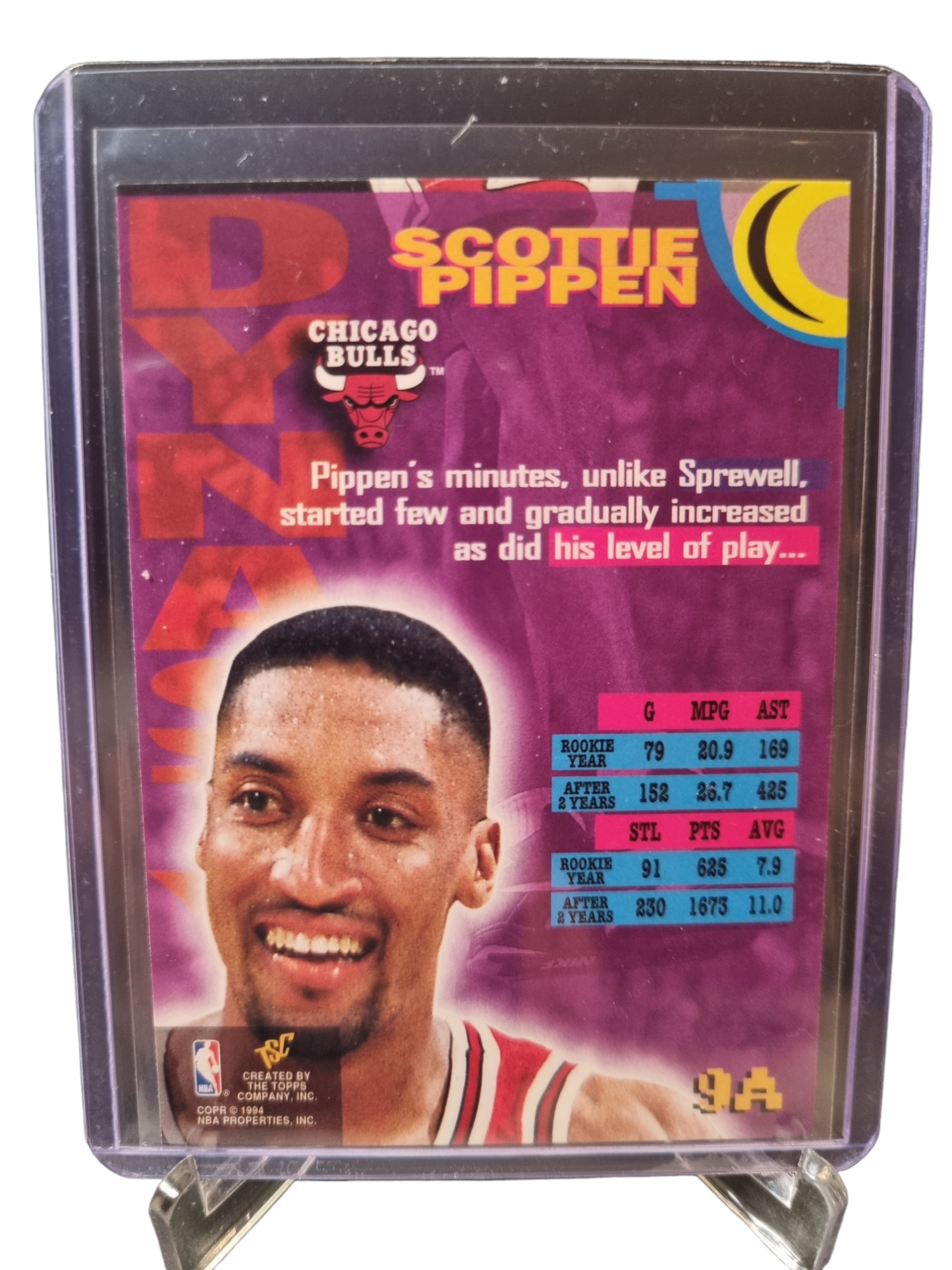 1994 Topps Stadium Club #9A Scottie Pippen Dynasty