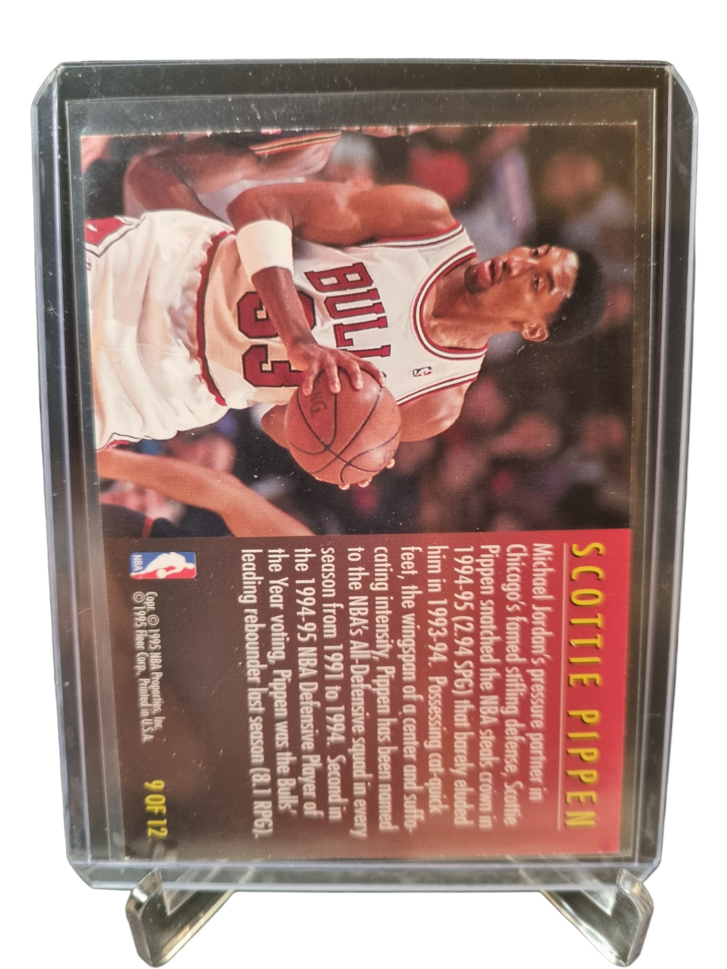 1995-96 Fleer #9 of 12 Scottie Pippen Total D