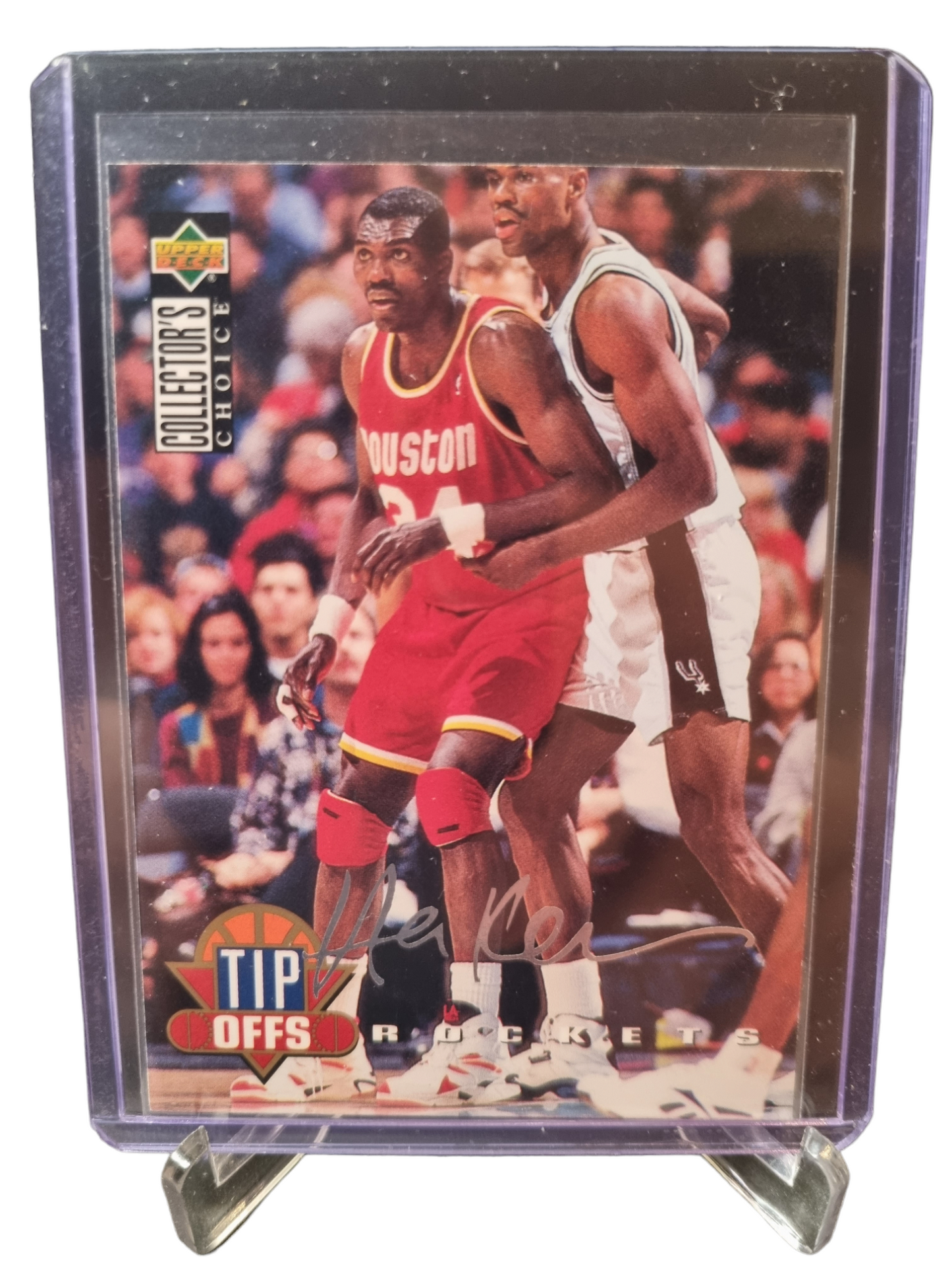 1994 Upper Deck #175 Hakeem Olajuwon Tip Offs Silver Signature