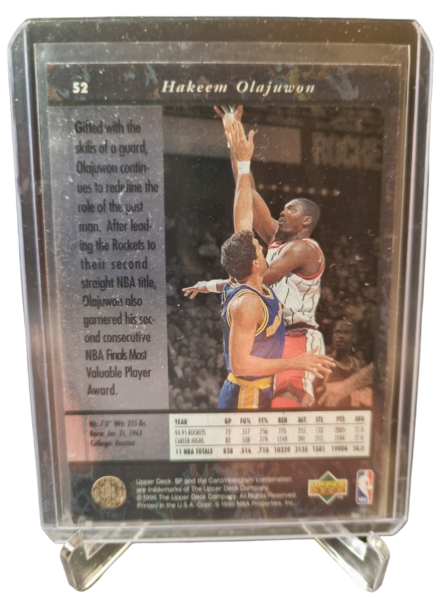 1996 Upper Deck #52 Hakeem Olajuwon SP