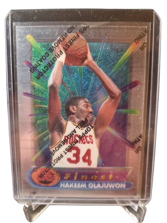 1995 Topps Finest #170 Hakeem Olajuwon Finest with Protector Coating