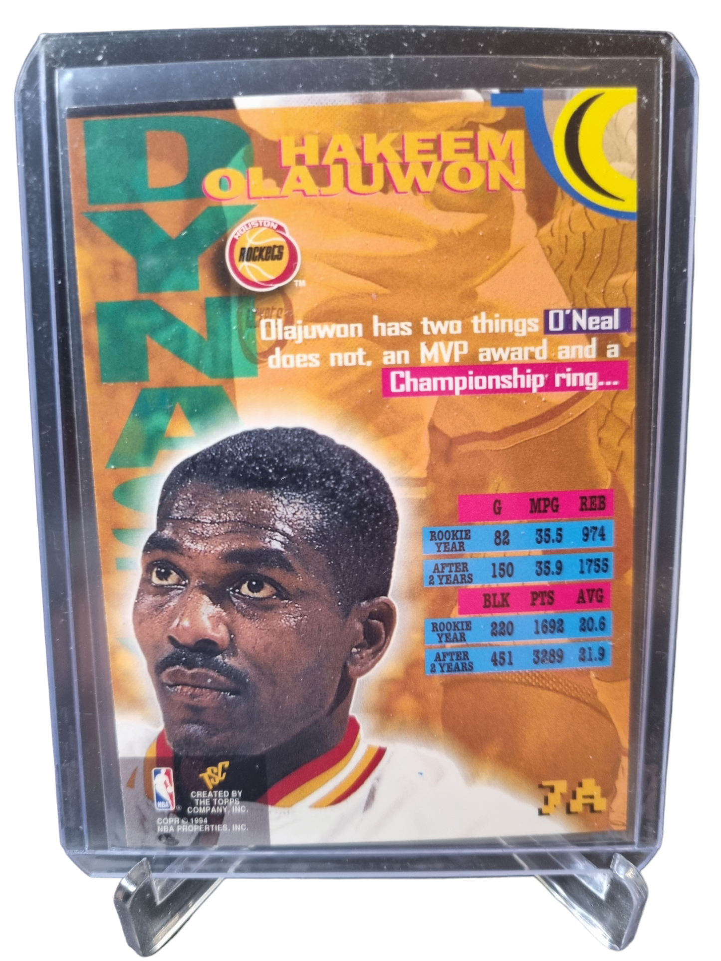 1994 Topps Stadium Club #7A Hakeem Olajuwon Dynasty