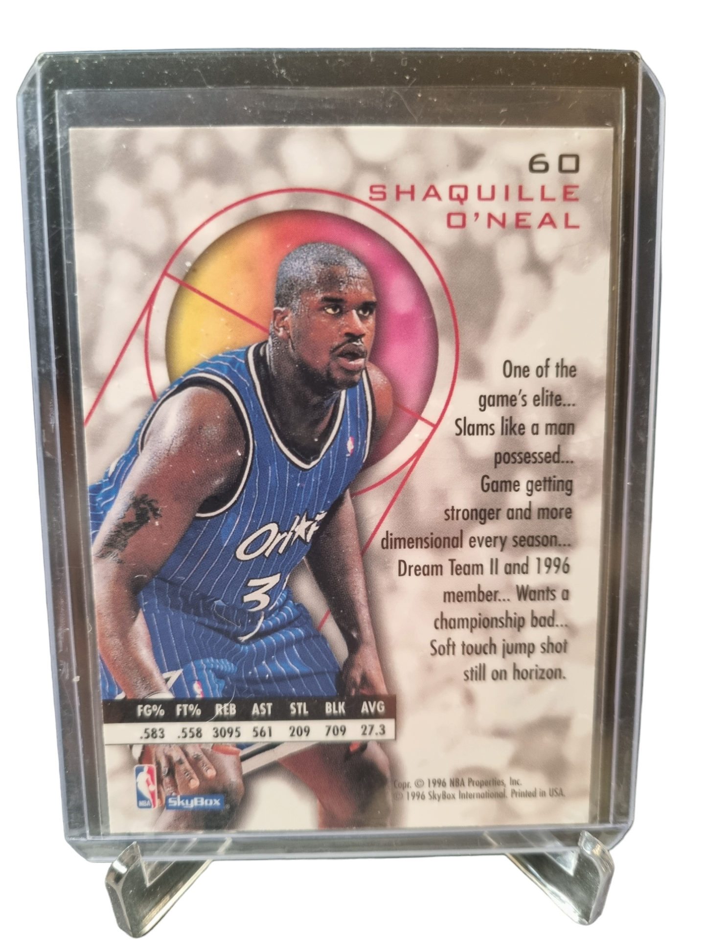 1996 Skybox #60 Shaquille O'Neal Black Border E-XL