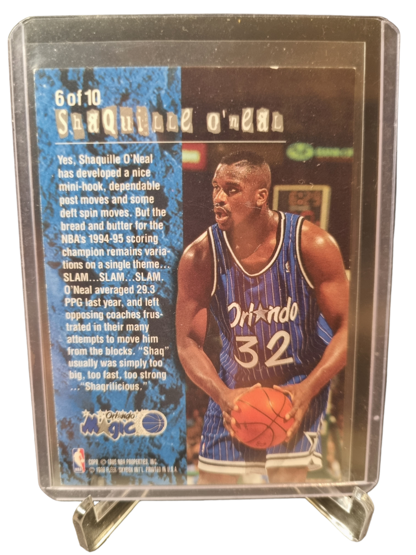 1995-96 Fleer #6 of 10 Shaquille O'Neal Total O Hot Packs