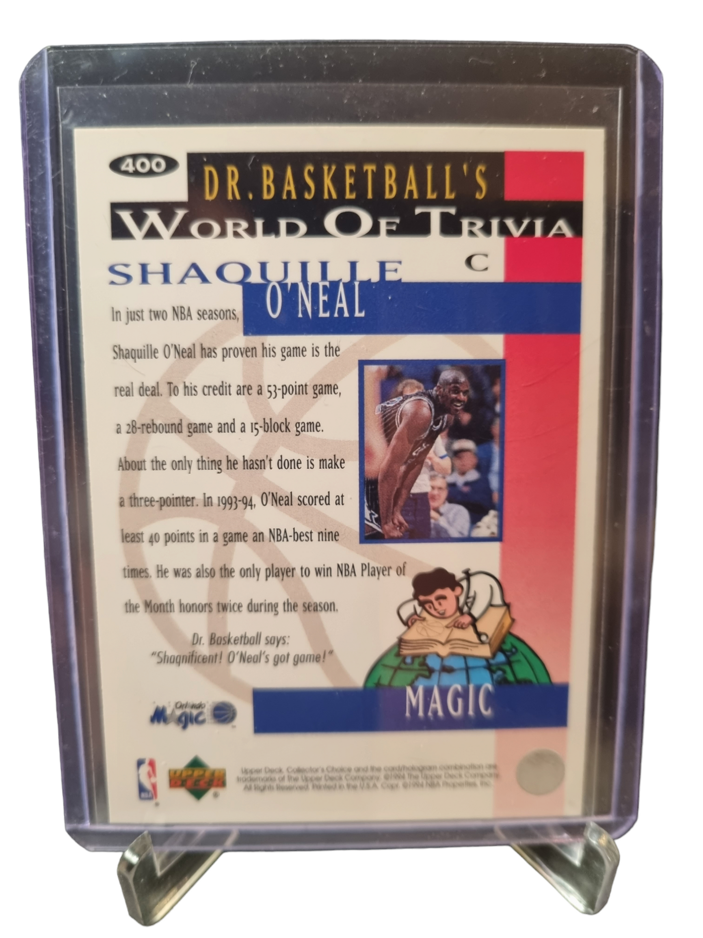 1994 Upper Deck #400 Shaquille O'Neal Silver Signatures