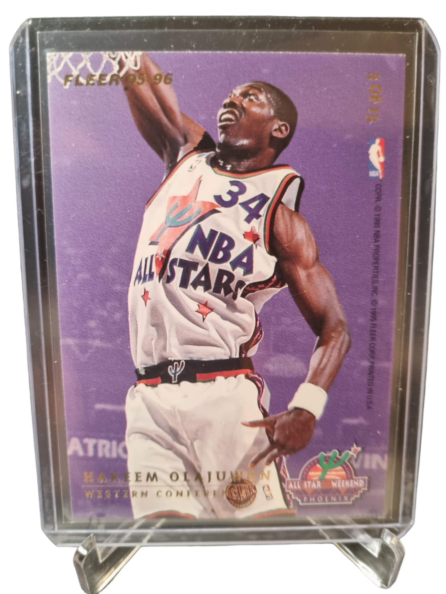 1995-96 Fleer #3 of 13 Shaquille O'Neal/Hakeem Olajuwon All-Star Weekend