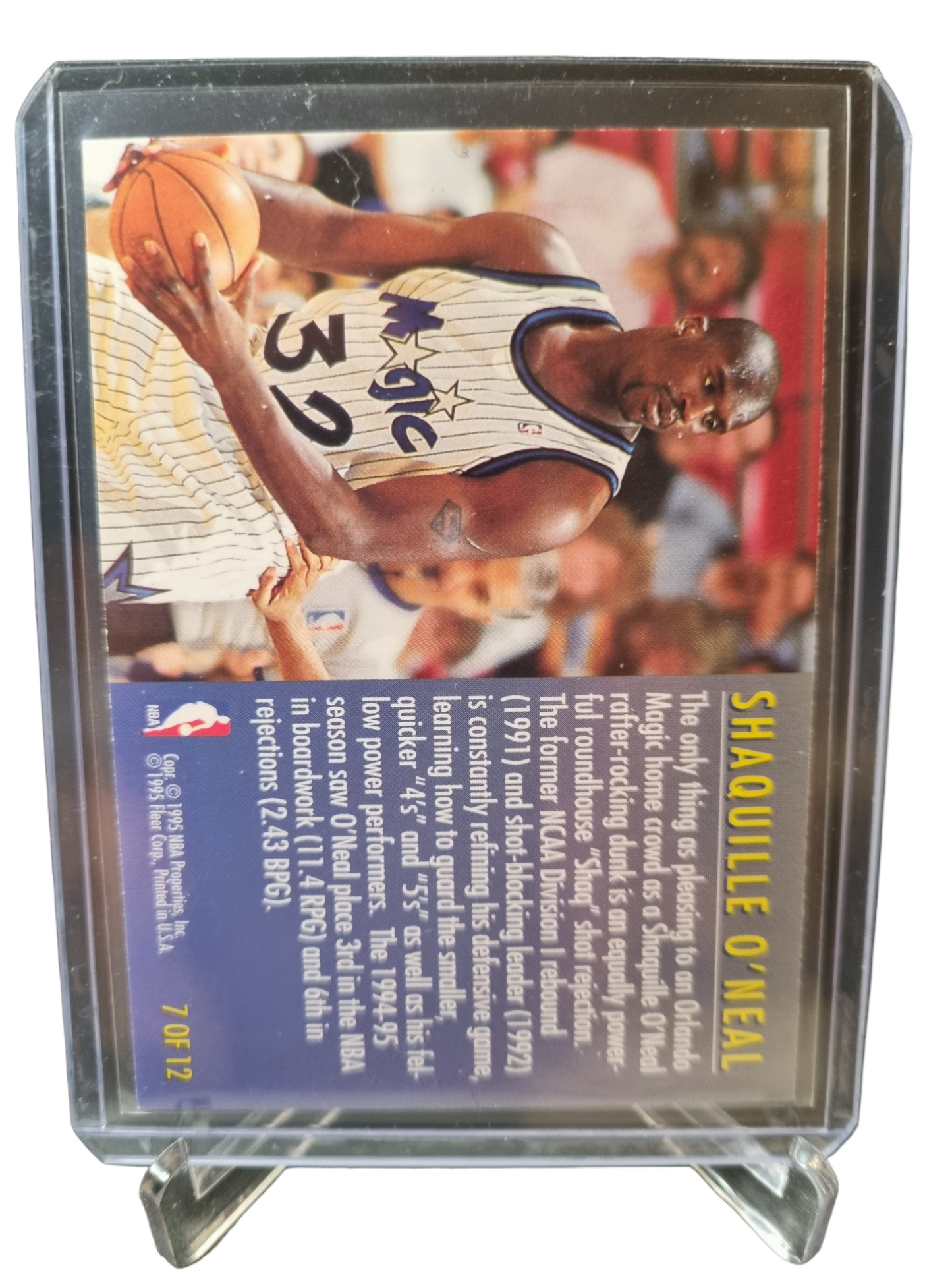 Fleer 1995-96 #7 of 12 Shaquille O'Neal Total D