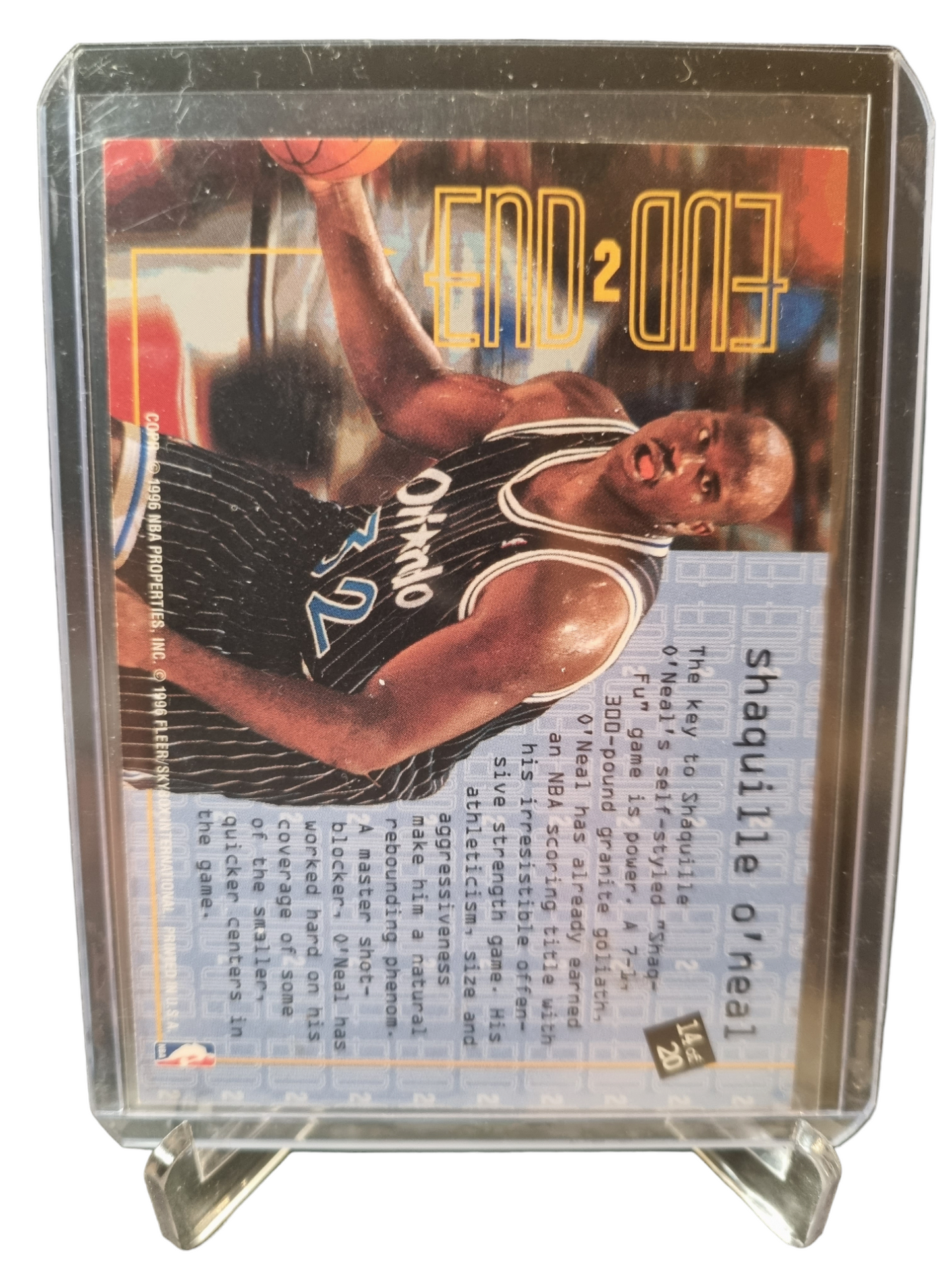 Fleer 1995-96 #14 of 20 Shaquille O'Neal End 2 End