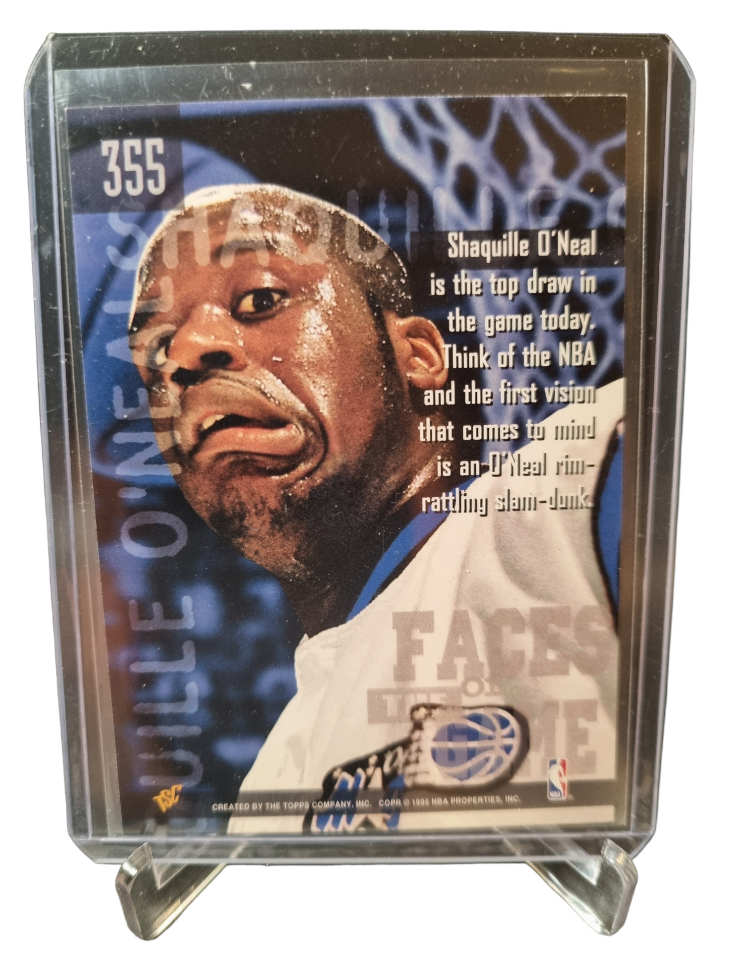 1995 Topps Stadium Club #355 Shaquille O'Neal Faces Of The Game