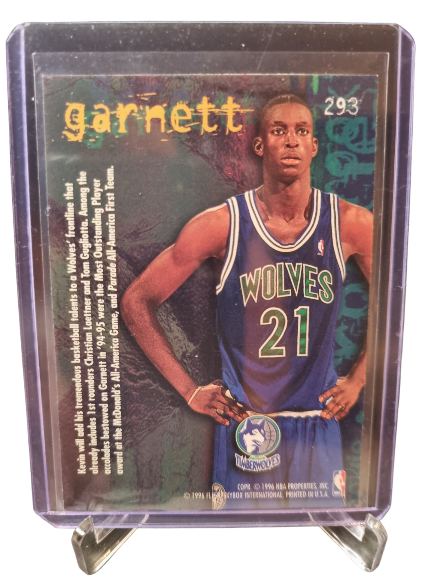 1995-96 Fleer #293 Kevin Garnett Rookie Card