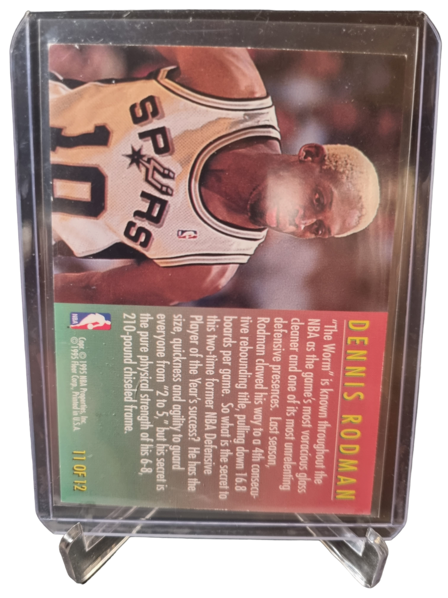 1995-96 Fleer #11 of 12 Dennis Rodman Total D