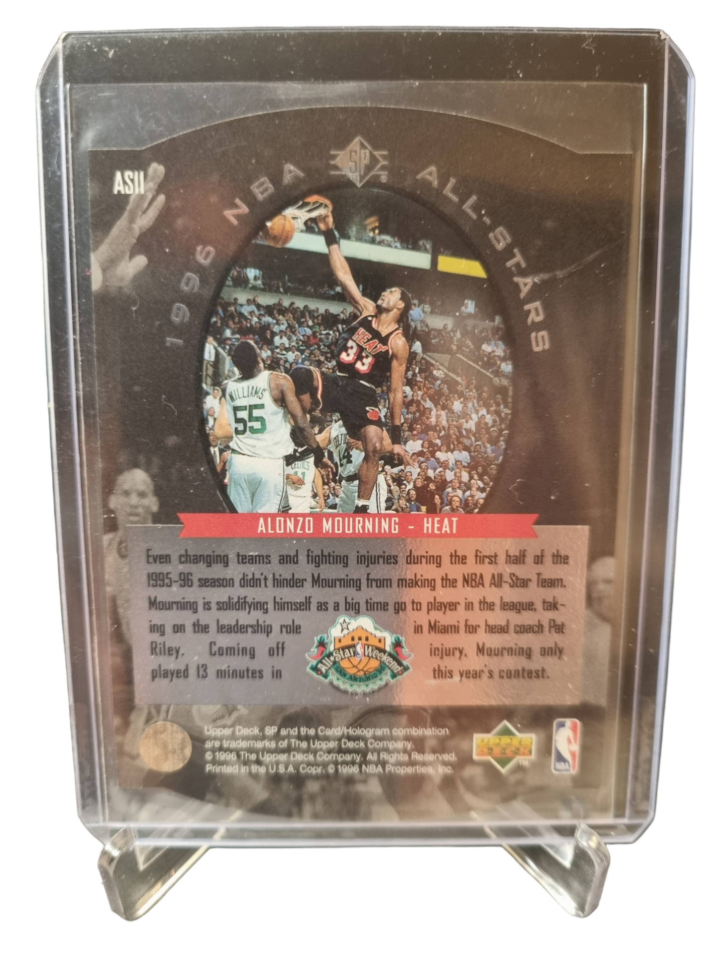 1996 Upper Deck #AS11 Alonzo Mourning 1996 All-Stars SP Die Cut