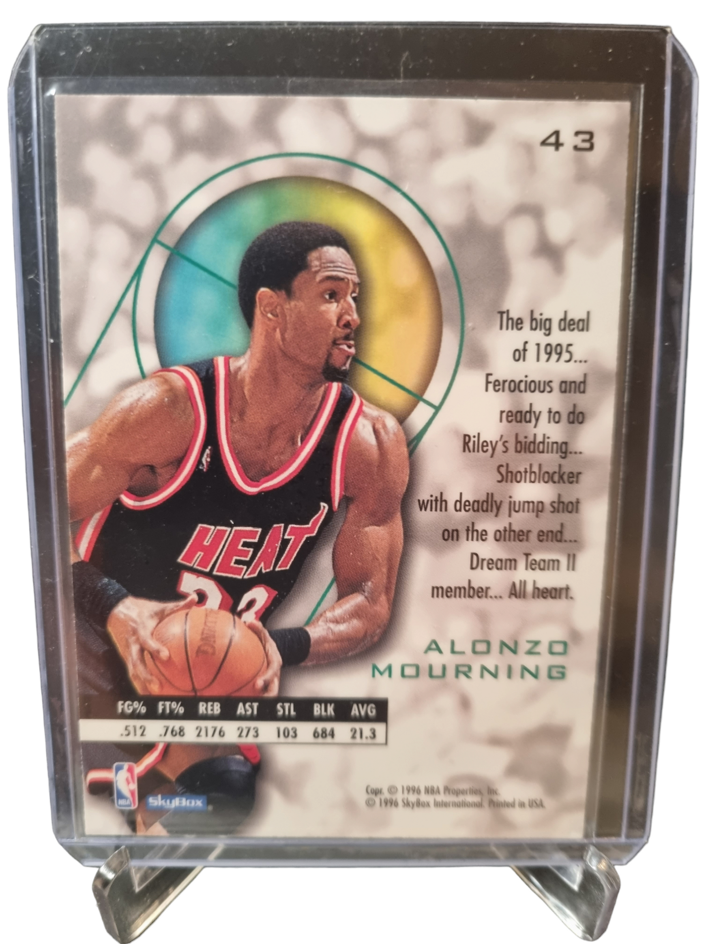 1996 Skybox #43 Alonzo Mourning Black Border SP